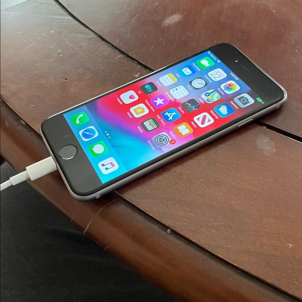 Apple iPhone with Black and Silver Design